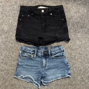 Black and Blue Denim Kids Denim Shorts